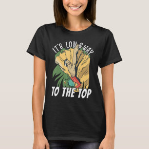 Camiseta Escalada de Pedra Climadora Longe para o Topo de B