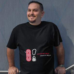 Camiseta Escalada de Rochas: Aventura Acima, Conforto Abaix