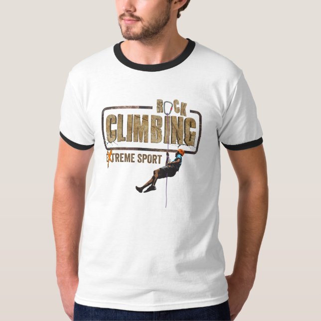 Camiseta Escalada de Rock | Men Ringer (Frente)