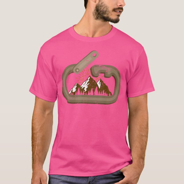 Camiseta Escalada de Rock Mountain Climbing Idea Subindo (Frente)