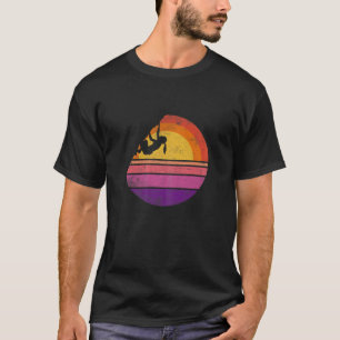Camiseta Escalada de Vintage em Escala de Rochas Retro