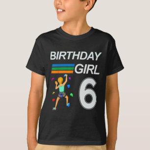 Camiseta Escalada em Rocha de Aniversário de 6 Anos Para
