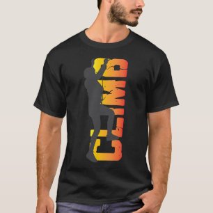 Camiseta Escalada em Rocha Divertida para Enthusastas de Bo