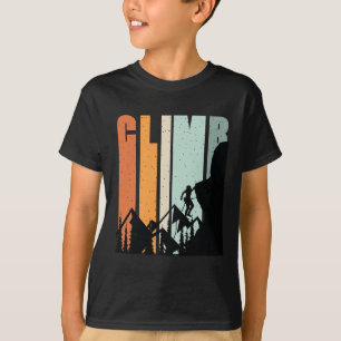 Camiseta Escalada em Rocha Estilo Vintage Retro Bouldering 