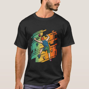 Camiseta Escalada em Rocha Retro Bouldering Montanhismo 