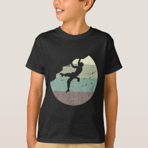 Camiseta Escalada em Rocha Vintage Escalador Bouldering Pôr