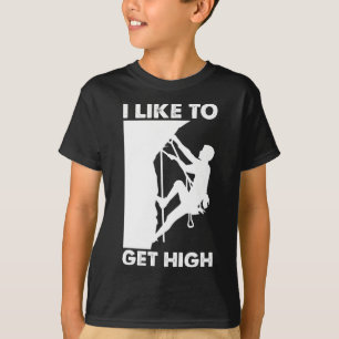 Camiseta Escalada Engraçada em Rocha para Homens Mulheres M