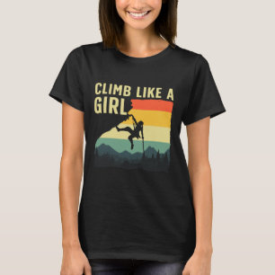 Camiseta Escalada Legal Para Mulheres Garotas Montanha Roch