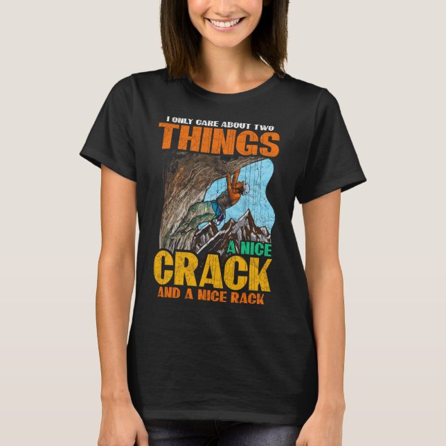 Camiseta Escalada Nice Crack e Rack Escalada Eu (Frente)