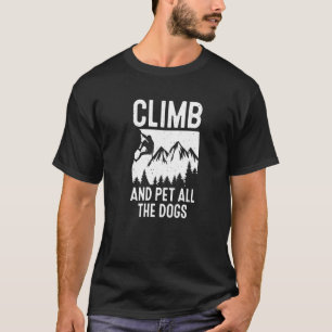 Camiseta Escalada Pet Todos os Cães Bouldering Montanha Esc