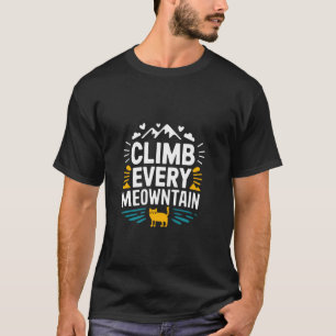Camiseta Escalade Cada Meowntain Amantes de Gatos Montanha 