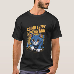 Camiseta Escalade Todo Meowntain Montanhista Divertido Gato