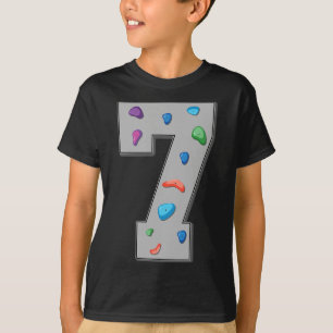 Camiseta Escalador de 7 Anos de Idade Aniversário Boulderin