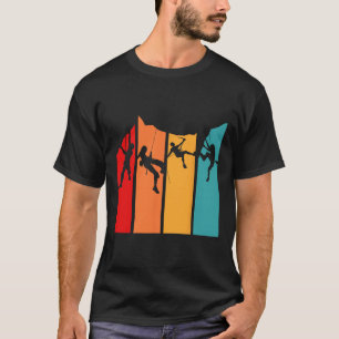 Camiseta Escalador de Esportes de Boulder Hobby Retro Escad