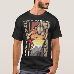 Camiseta Escalador de Rocha Boulderer Nascido Para Escalar
