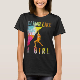 Camiseta Escalador de Rocha Bouldering Mulheres Meninas Cri