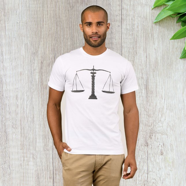 Camiseta Escalas de Justiça Elegantes (Criador carregado)