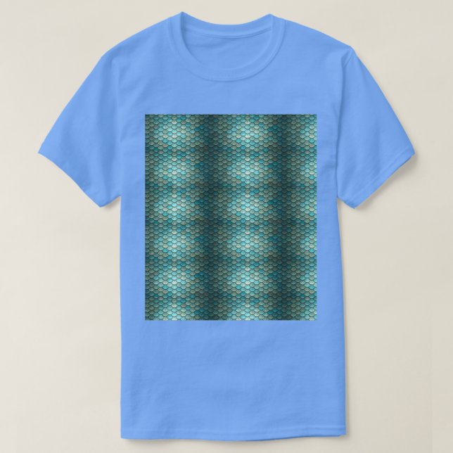 Camiseta escalas de sereia de padrão (Frente do Design)
