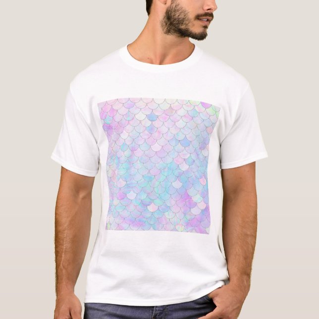Camiseta Escalas iridescentes da sereia (Frente)