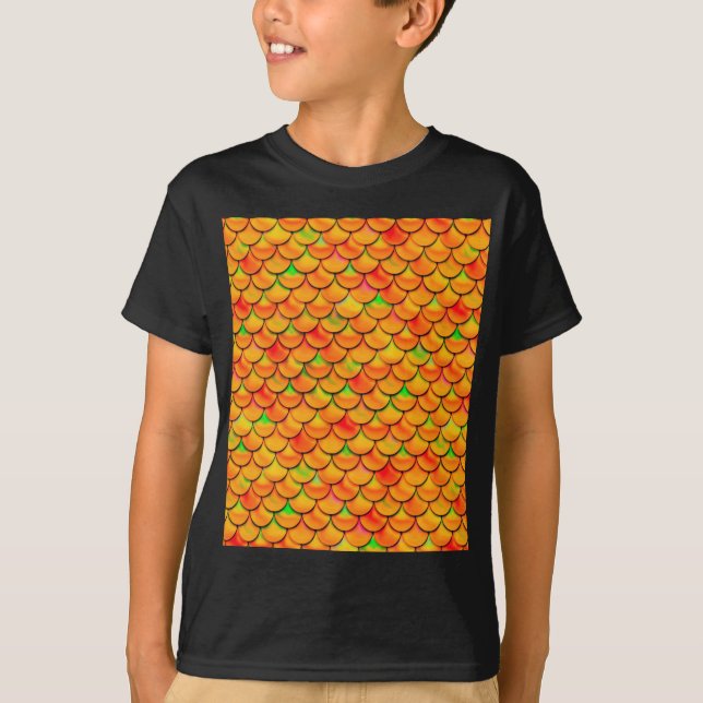 Camiseta Escalas laranja e verde de queda (Frente)