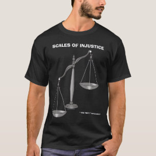 Camiseta Escalas piadas do advogado da injustiça de justi