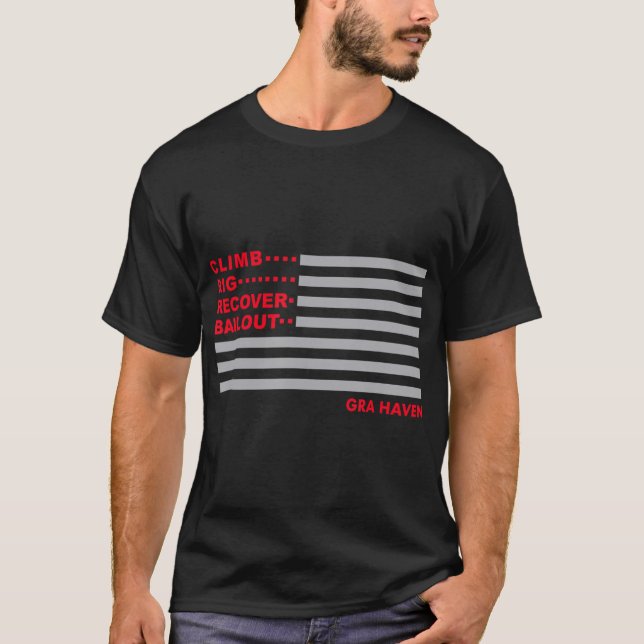 Camiseta Escalb Rig Recover Bailout American Flag T-shirt (Frente)