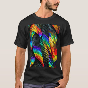 Camiseta Escamas Luminescentes Arco-íris