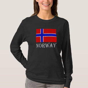 Camiseta Escandinávia País Nórdico Bandeira Norueguesa Noru