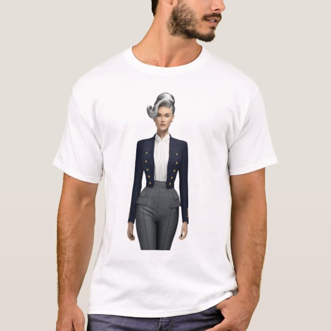 Camiseta Escandinávia Stewardese O Melhor Trabalho De Arte (Frente)