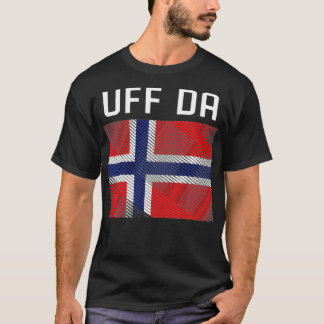 Camiseta Escandinávia Viking Norueguês Flag Uff Da