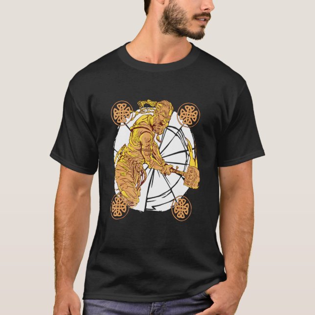 Camiseta Escandinávia Vikings Norse Odin Nordic Valhalla Ru (Frente)