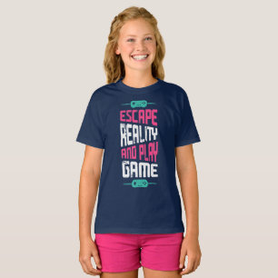 Camiseta Escapar a realidade e jogar games