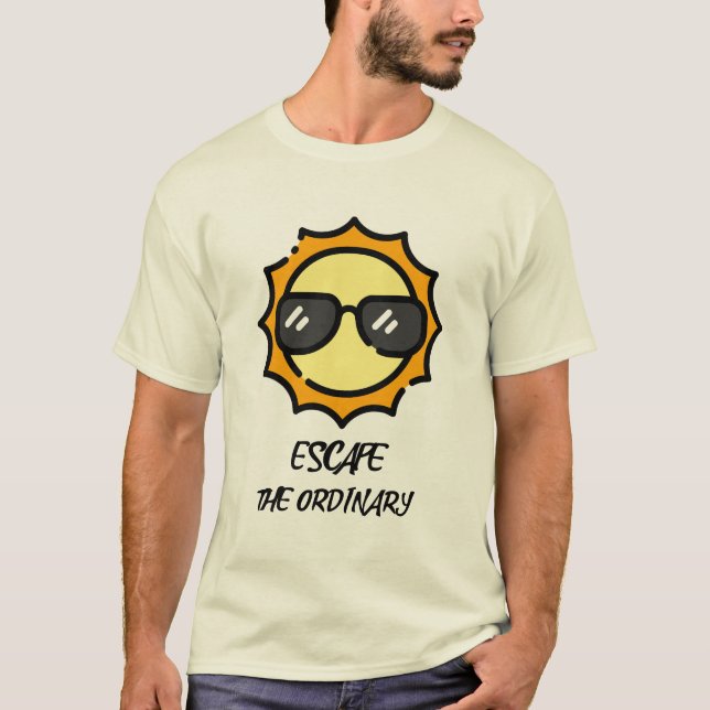 Camiseta Escapar do Viagem comum (Frente)