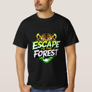 Camiseta Escapar para o Tigre Florestal