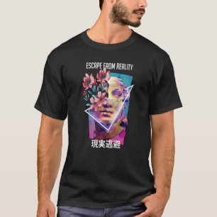 Camiseta Escape Da Realidade Do Aestético Vaporwave E Japon