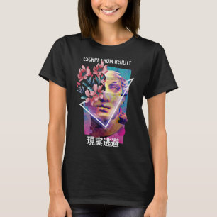 Camiseta Escape Da Realidade Do Aestético Vaporwave E Japon