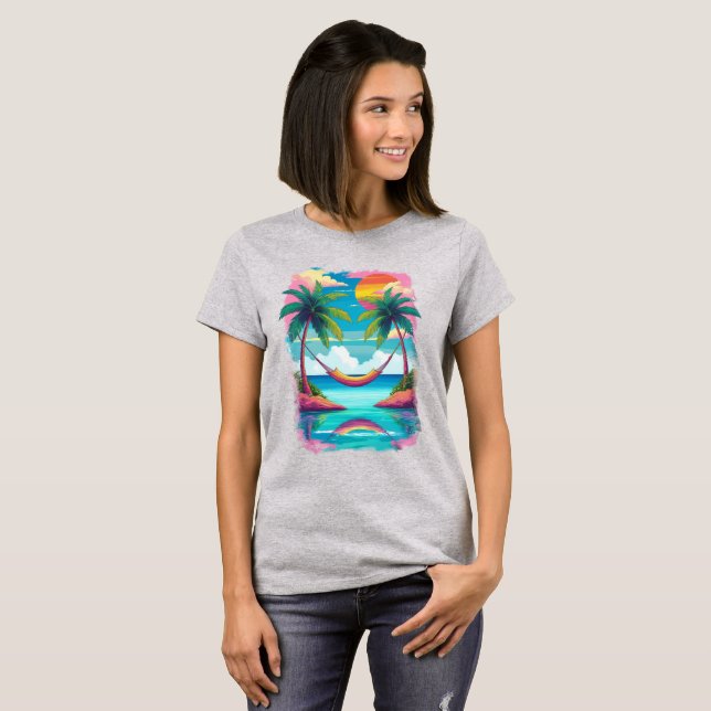 Camiseta Escape de brisa tropical (Frente Completa)
