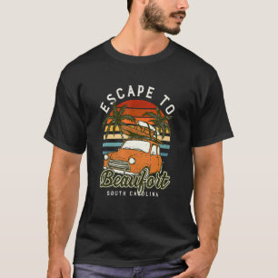 Camiseta Escape Para Beaufort Beach South Carolina Ocean Sc