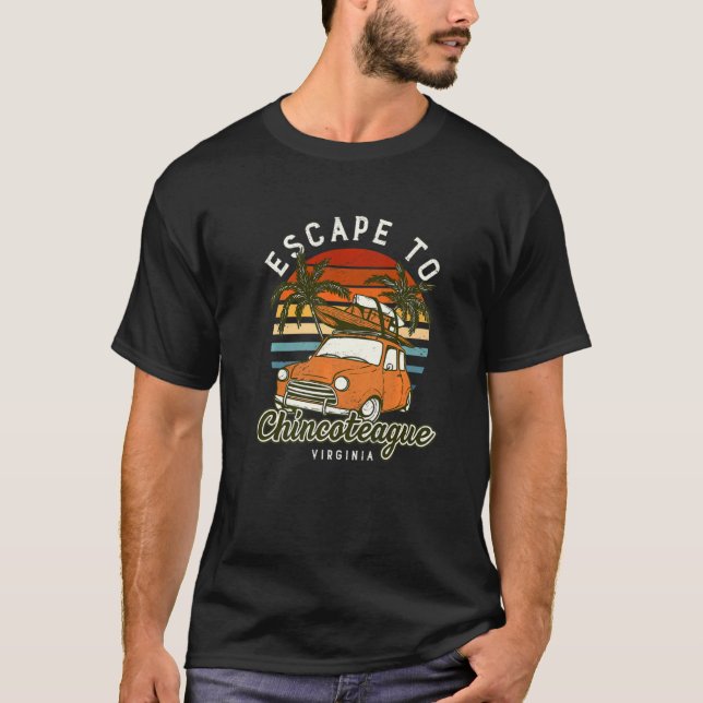 Camiseta Escape Para Chincoteague Beach Virginia Ocean Va S (Frente)