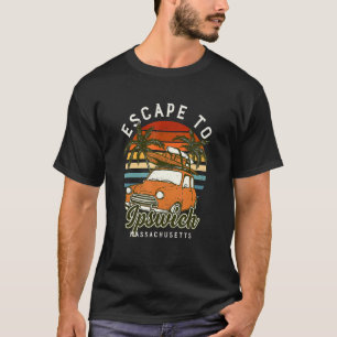 Camiseta Escape Para Ipswich Beach Massachusetts Ocean Mãe 