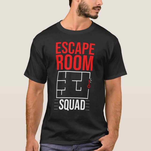 Camiseta Escape Room Game Exit Puzzle Boxes Board Horror 3 (Frente)