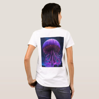 Camiseta "Escaqueiros Eetéreos: Água-Viva na Canvas Pálida 
