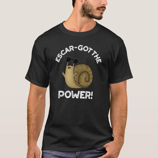 Camiseta Escar Pegou O Caracol Engraçado De Energia Escuro  (Frente)