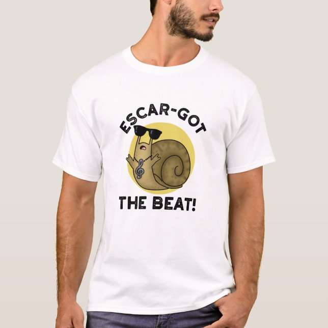 Camiseta Escar Pegou O Caracol Francês Engraçado Do Beat (Frente)