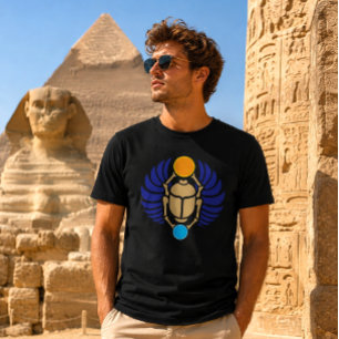 Camiseta Escaravelho Alado Egípcio Cores Personalizáveis