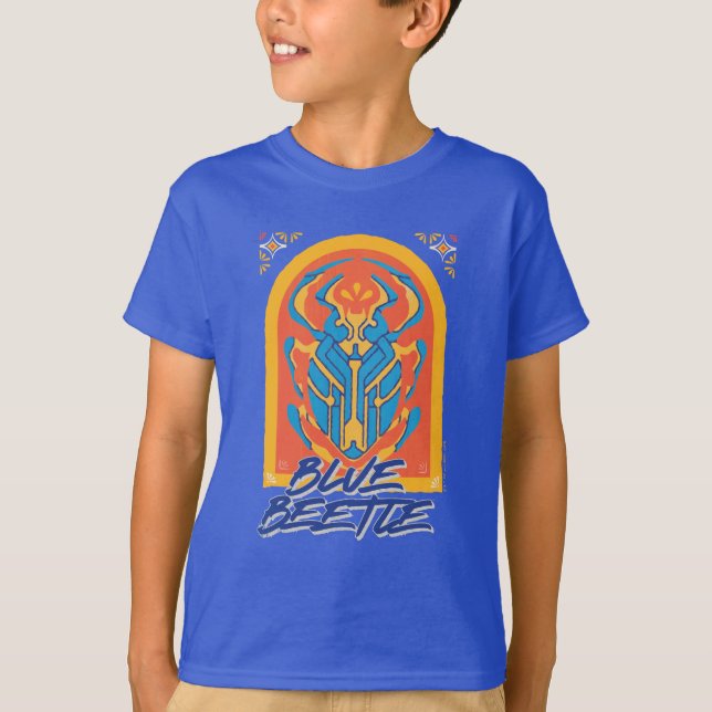 Camiseta Escaravelho Azul Talavera Gráfico (Frente)