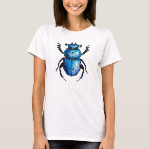 Camiseta Escaravelho, escaravelho, Arte Azul, Entomologia