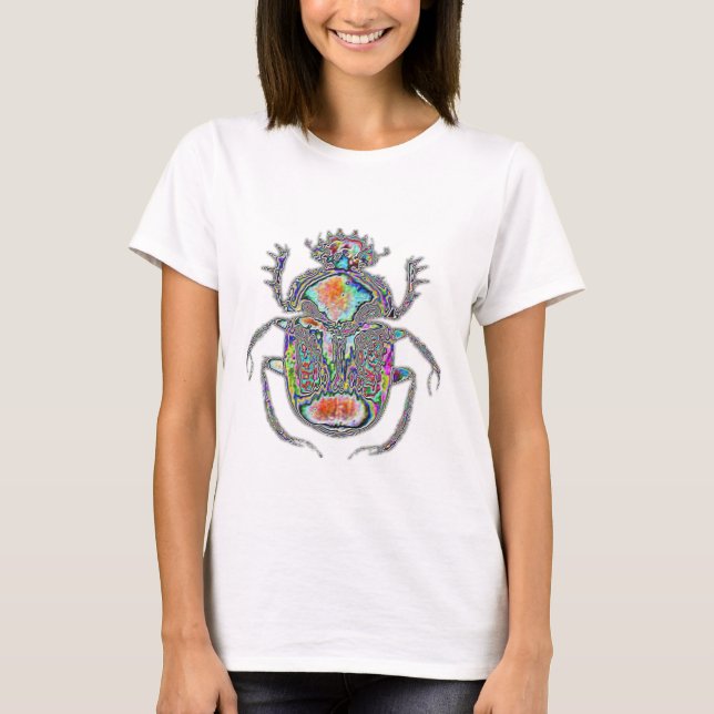 Camiseta Escaravelho Psicodélico egípcio (Frente)
