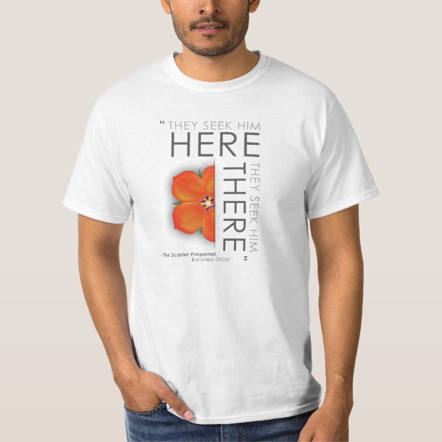 Camiseta Escarlate das citações do Pimpernel - literatura (Frente)