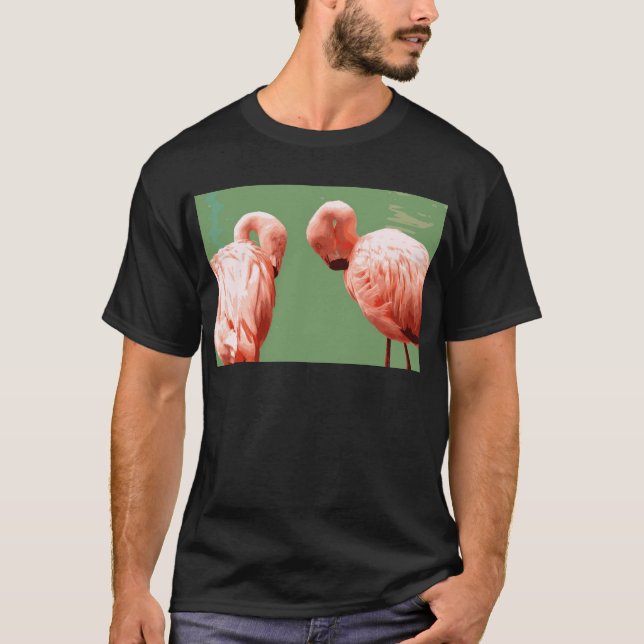 Camiseta Escarlate do flamingo (Frente)